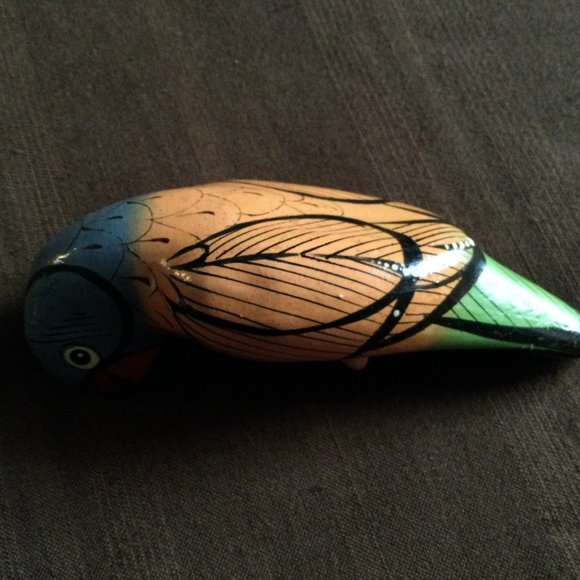 Lot of 4 ceramic hand painted birds figurines jungle decors home decor diy - Picture 11 of 16